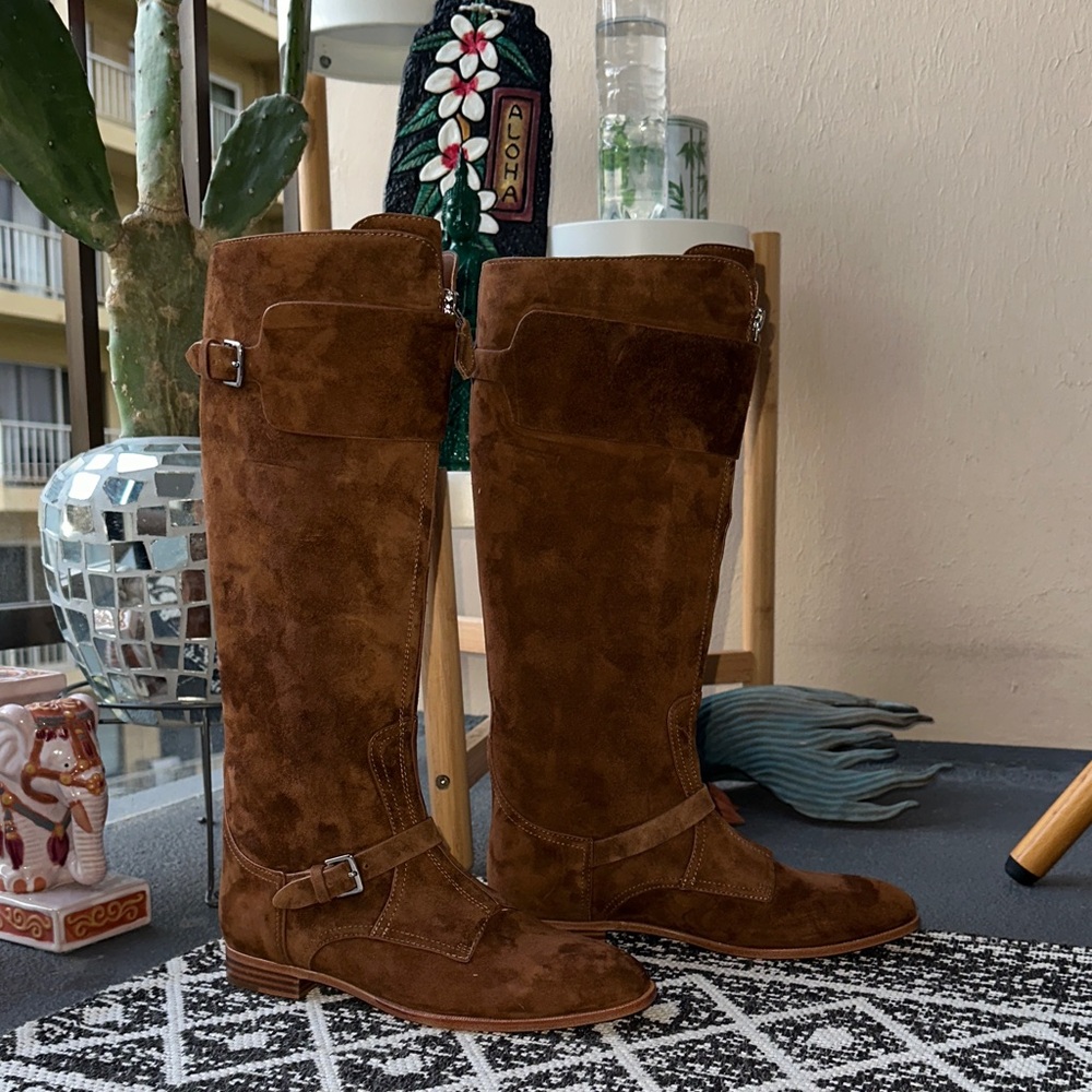 Hermes Tall Suede Zipper Boot NWOT - Picture 3 of 8